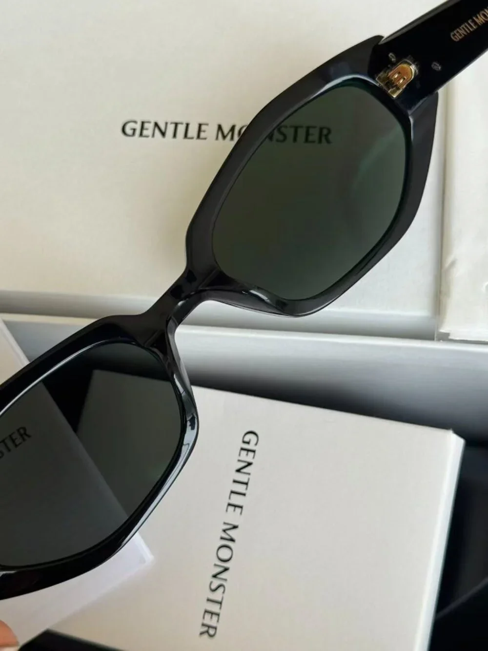 Gentle Monster MIRO Black Cat Eye Sunglasses Full Set